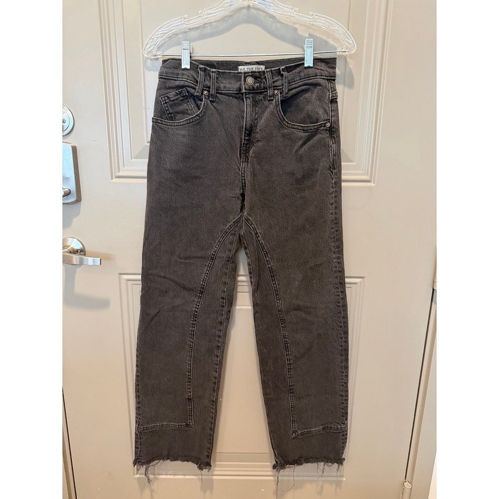Free People We The Free Barrel Jeans Size‎ 25 Black